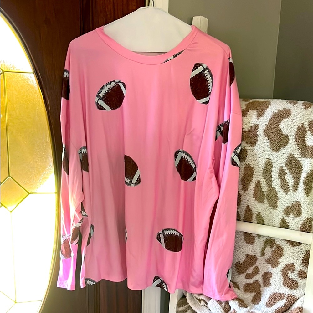 SHEIN Football longsleeve blouse